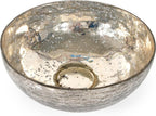 Mercury Glass Silver Finish Decorative Bowl