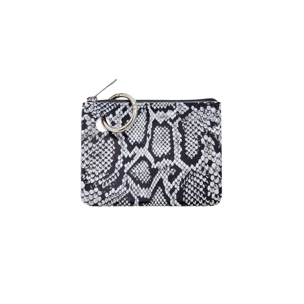Mini Pouch — Tuxedo Snakeskin Silicone