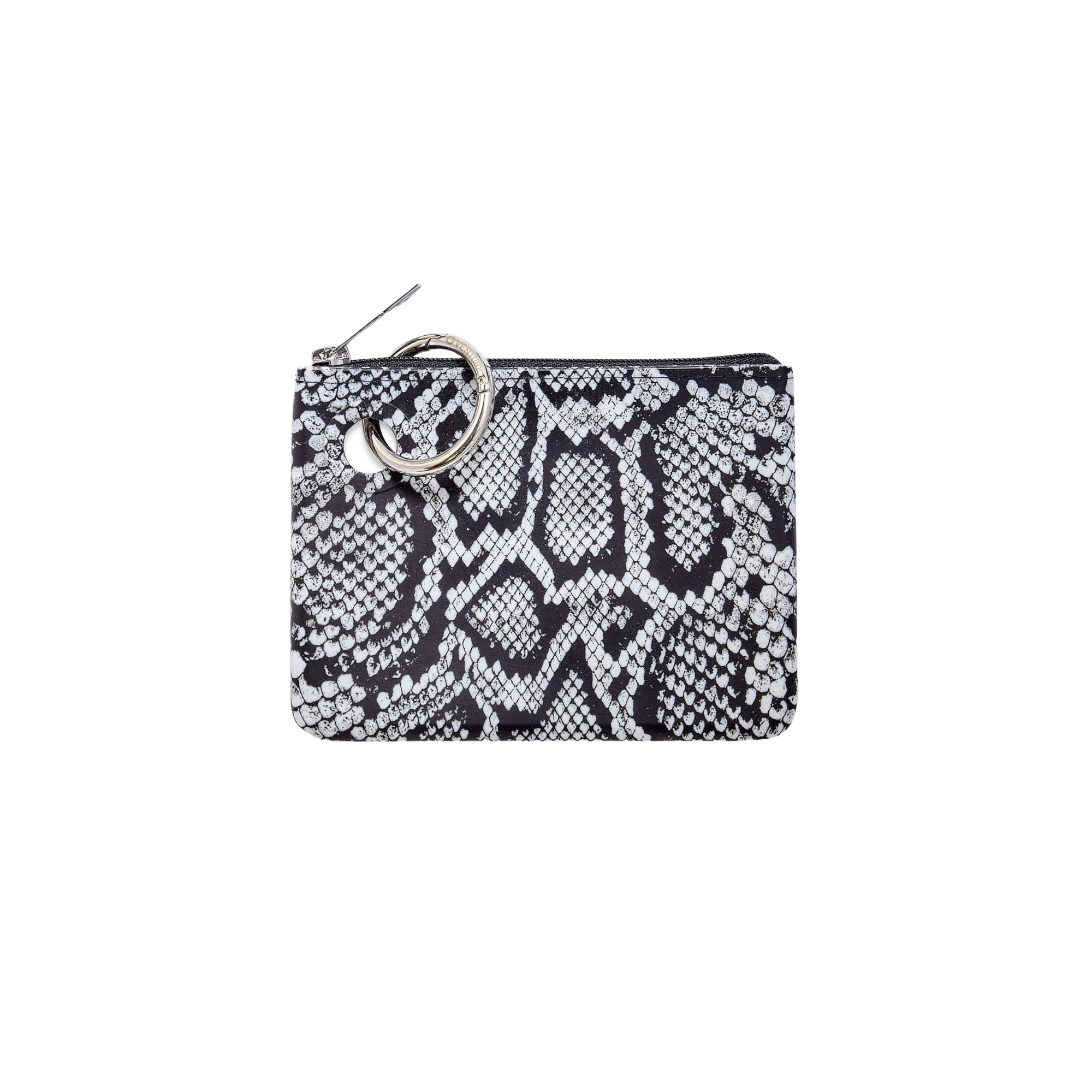 Mini Pouch — Tuxedo Snakeskin Silicone