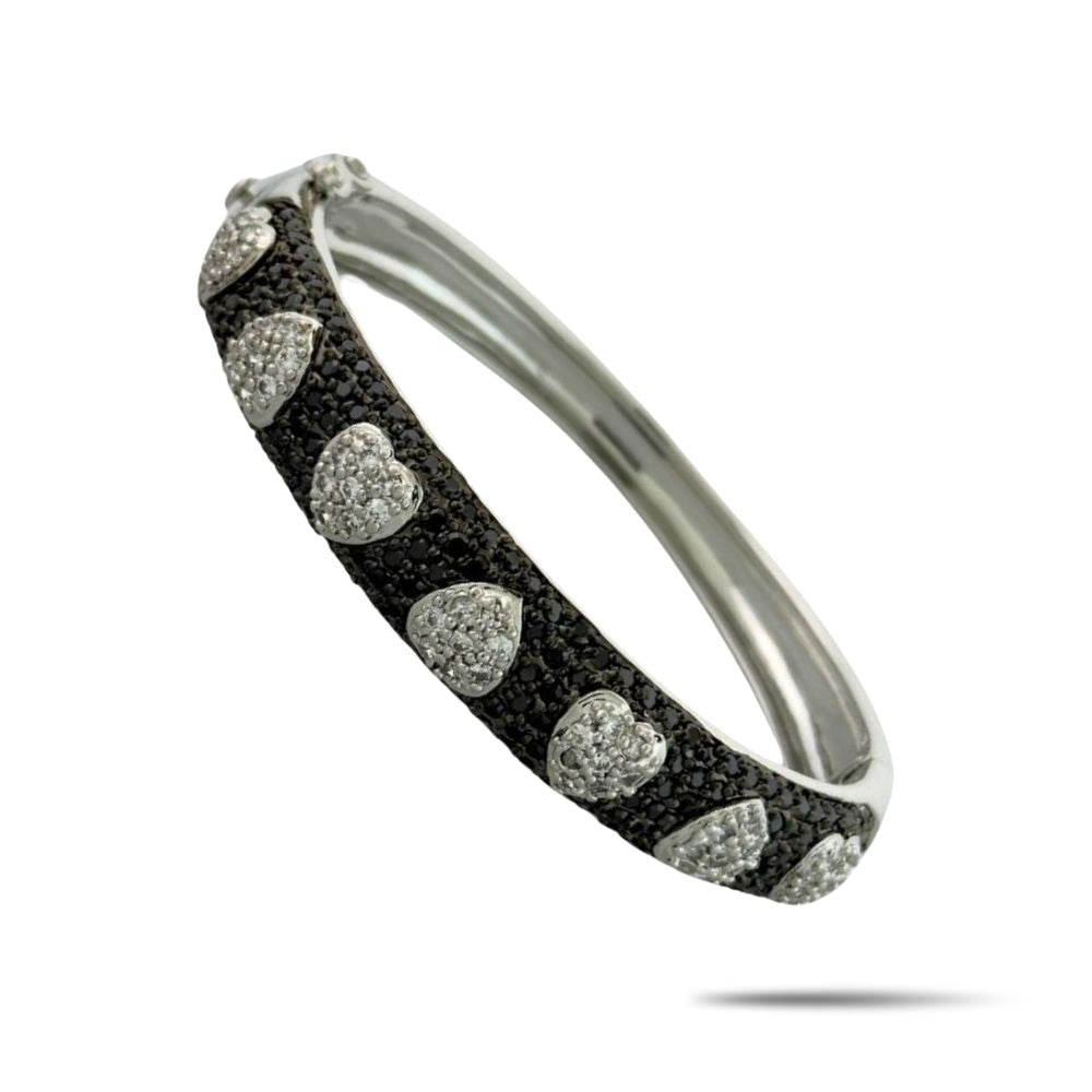 Pave Hearts Bangle