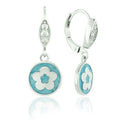 Eau Enamel Flower Earrings