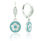 Eau Enamel Flower Earrings