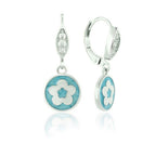 Eau Enamel Flower Earrings