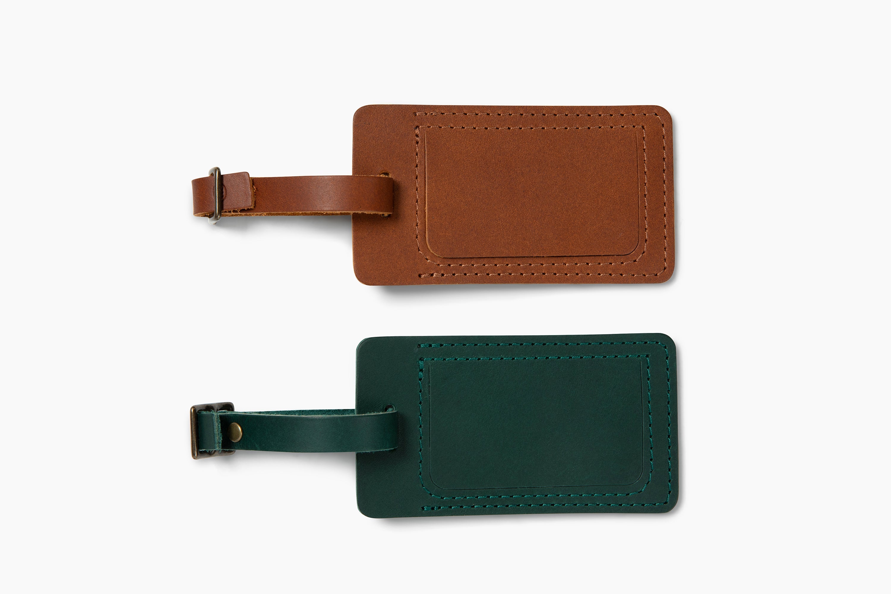 Personalized Sewn Leather Luggage Tag