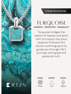 Turquoise Square Pendant Necklace