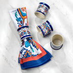 Zanzibar 4 Piece Stoneware Napkin Rings Set - Che Cose Belle