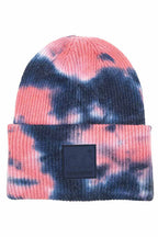 C.C Women's Tie Dye Beanie Hats With Rubber Patch