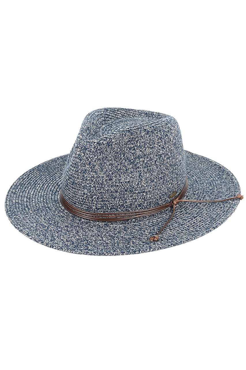 C.C Women's String Trim Band Panama Sun Hat