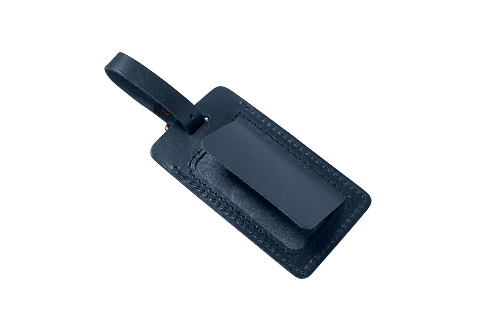 Personalized Sewn Leather Luggage Tag