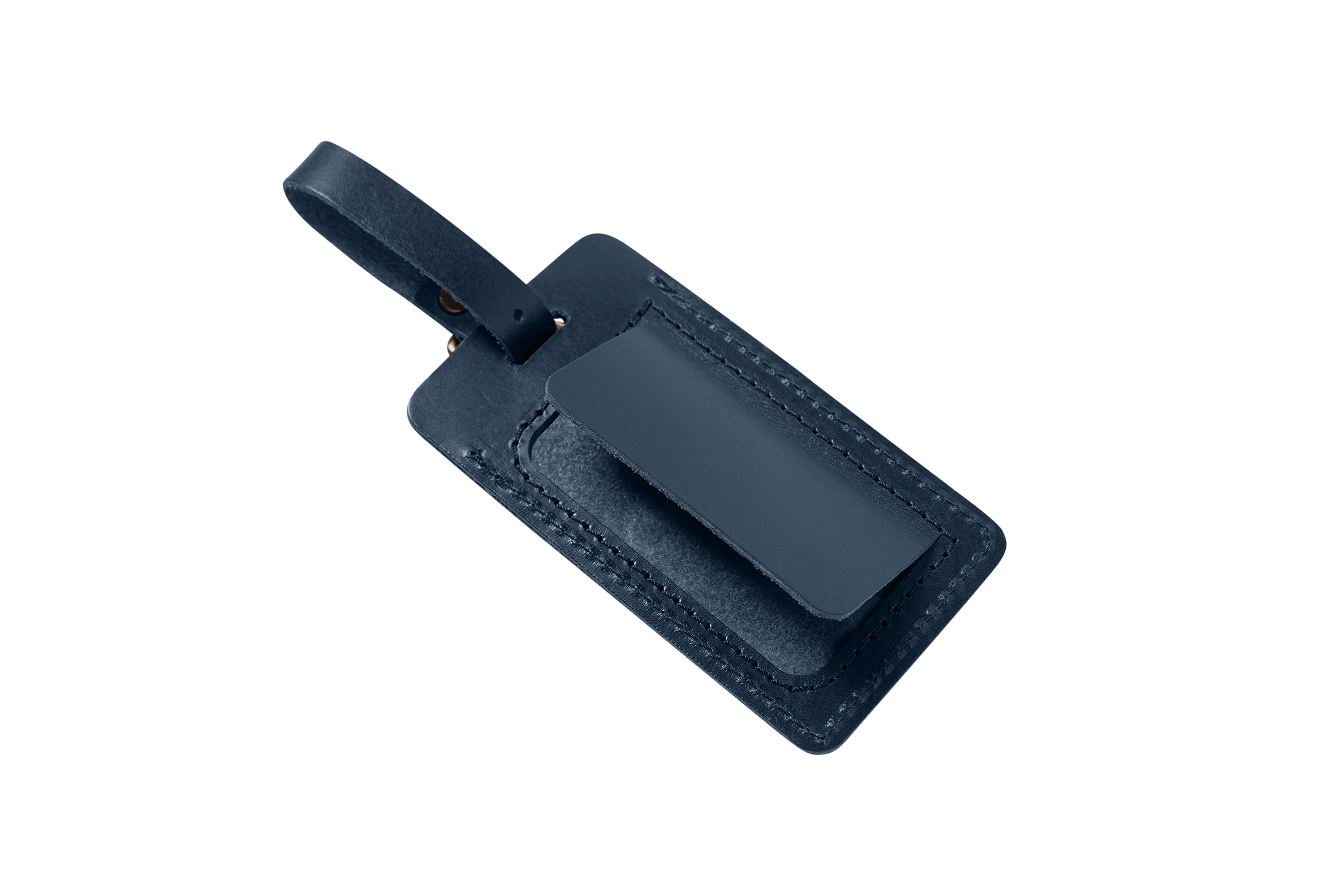 Personalized Sewn Leather Luggage Tag