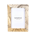 Neue Hand Marbled Wood Picture Frame - B&W & Neutrals (5x7)