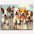 Happy Dogs - Paint By Numbers Kit