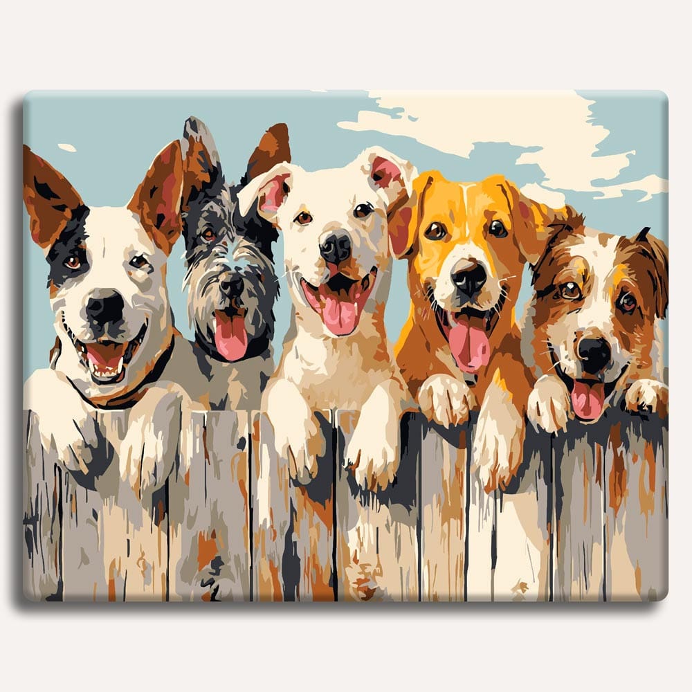 Happy Dogs - Paint By Numbers Kit
