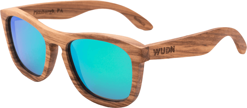 Real Zebra All Wood Jacks Sunglasses by WUDN