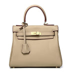Women's High-grade Fashionable Genuine Leather Handmade Kelly First Layer Handbags