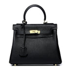 Women's High-grade Fashionable Genuine Leather Handmade Kelly First Layer Handbags