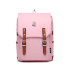 Korean Style Solid Color Retro Computer Backpacks