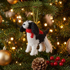 Spaniel Dog Hand Knit Christmas Ornament Arcadia Home