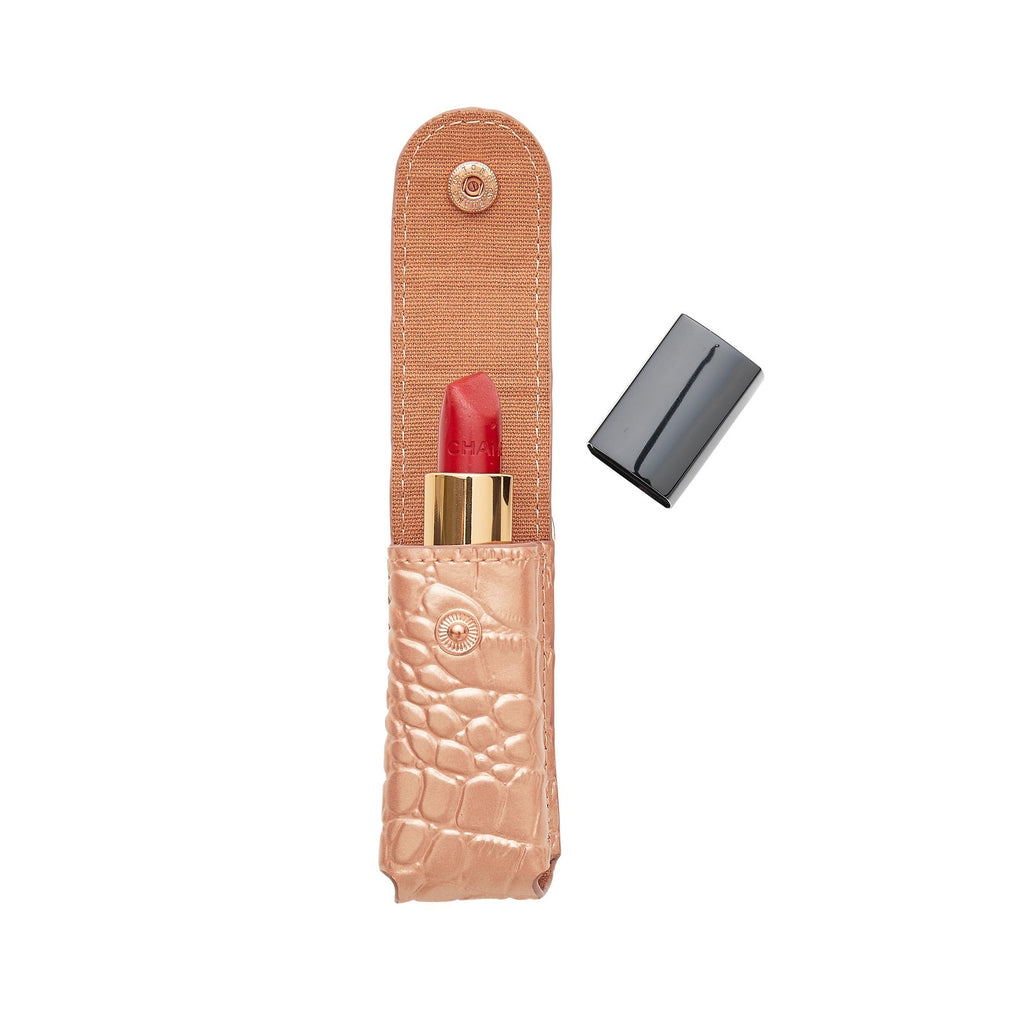 The Smooch Lipstick Holder — Rose Gold Croc