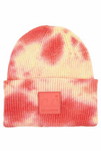 C.C Women's Tie Dye Beanie Hats With Rubber Patch