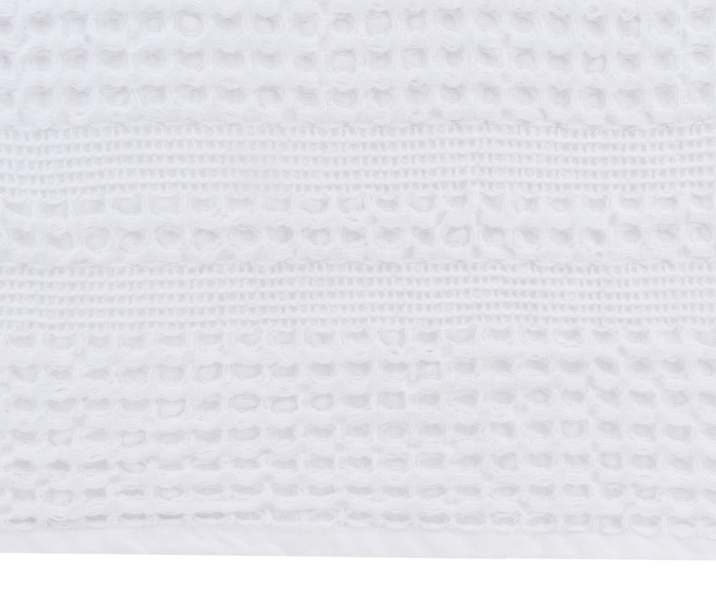 white waffle blanket