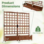Dual Raised Garden Bed with Trellis and Drainage Holes