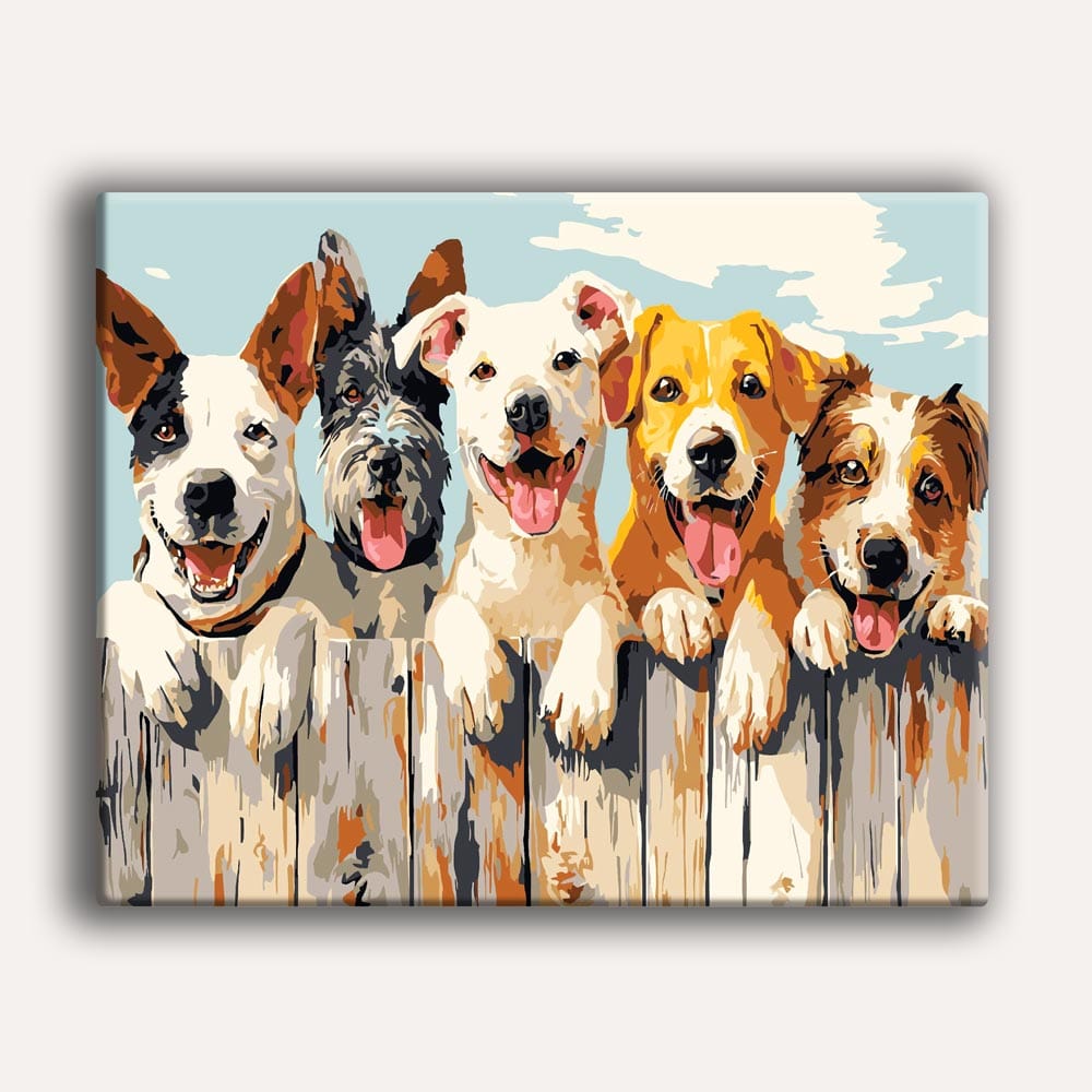 Happy Dogs - Paint By Numbers Kit
