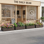 Elevated Raised Garden Bed with PE Rattan - 46" x 24"