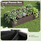 Elevated Raised Garden Bed with PE Rattan - 46" x 24"