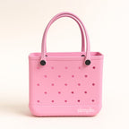 Rubber Tote Bag Set of 3 (XL/M/S) – Stylish Pink Tones EVA Bags, Great Value
