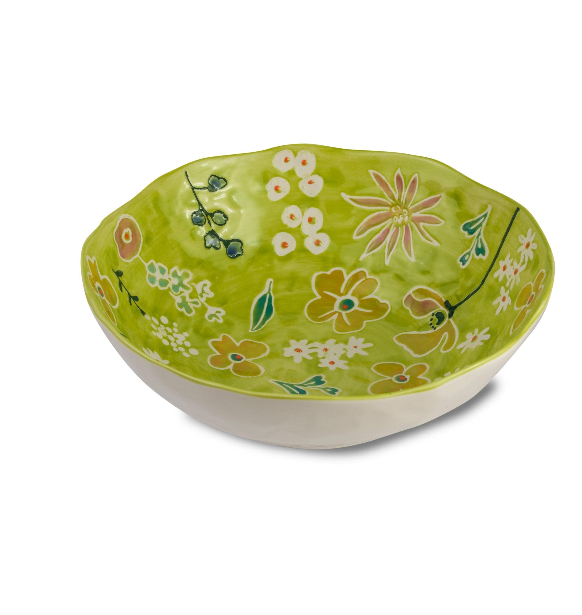 Primavera Handpainted Stoneware All - Pourpose Bowl - Che Cose Belle