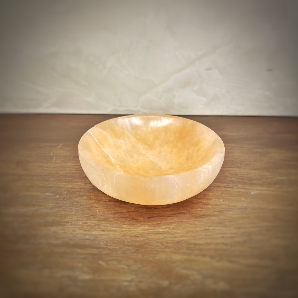 Petite Orange Selenite Bowl