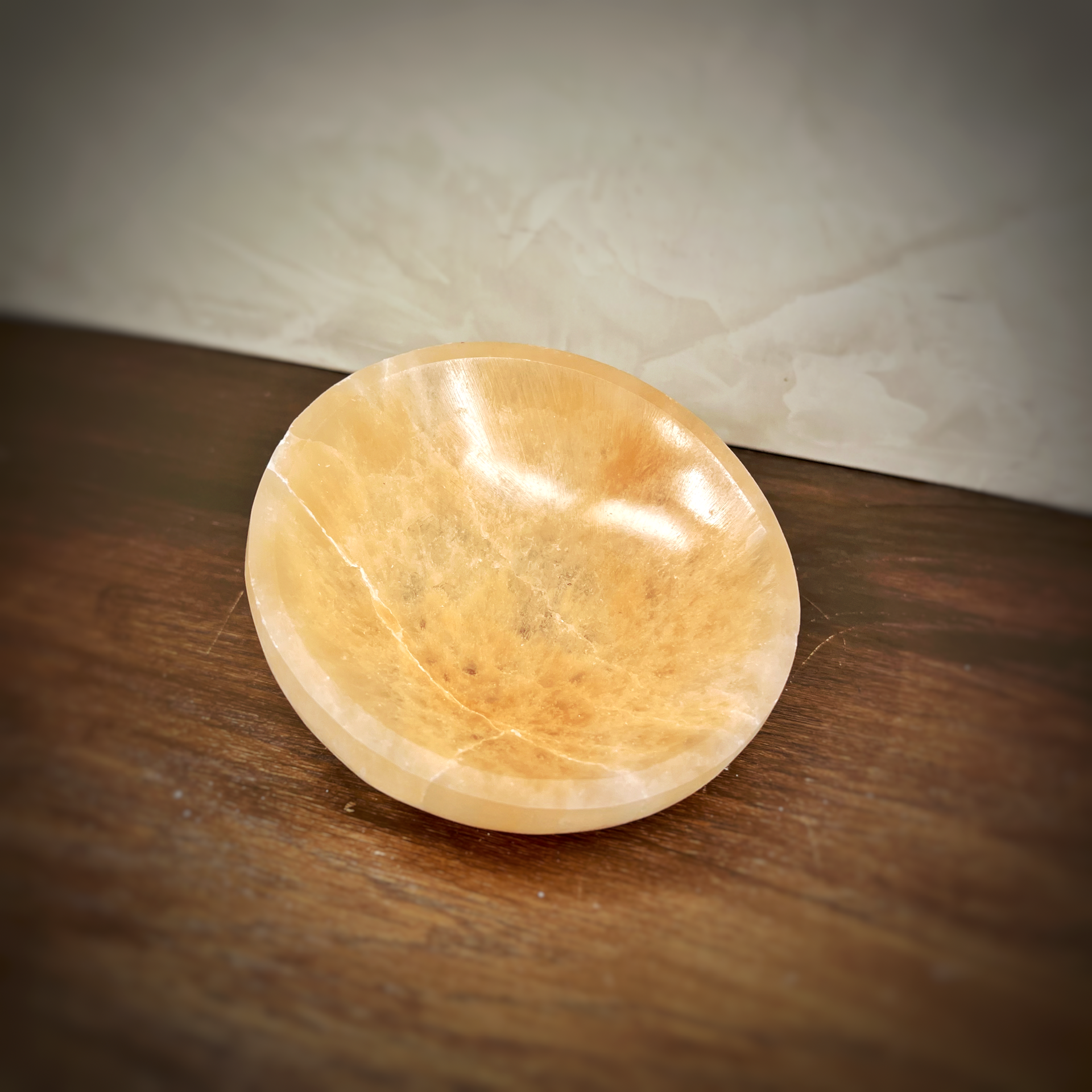 Petite Orange Selenite Bowl