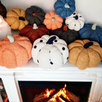 Plush Pumpkin Throw Pillow Decorative Fall Pillow Soft Cuddle Pumpkin Decor