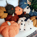 Plush Pumpkin Throw Pillow Decorative Fall Pillow Soft Cuddle Pumpkin Decor