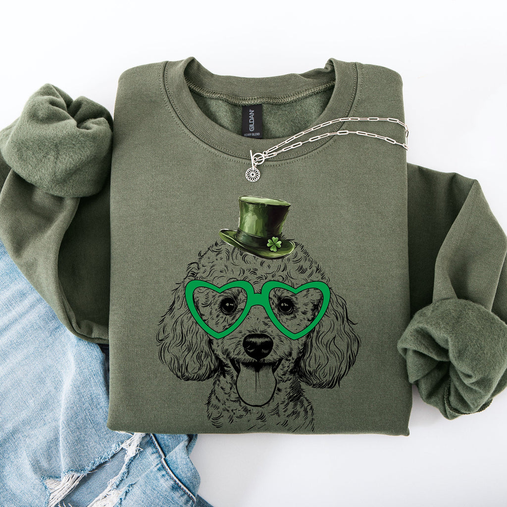 Poodle, Adorable Dog, St Patrick's Day, Lucky, Irish Sweatshirt