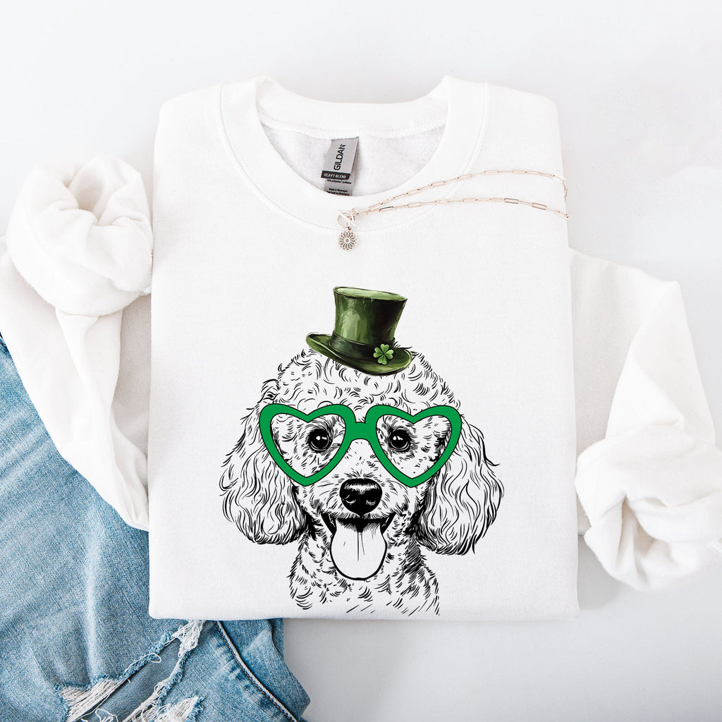 Poodle, Adorable Dog, St Patrick's Day, Lucky, Irish Sweatshirt