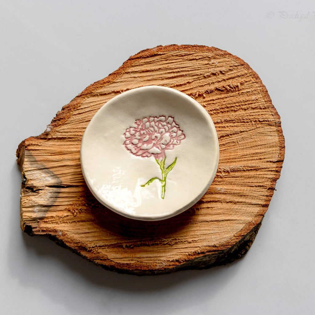 Birth Flower Ring Dish