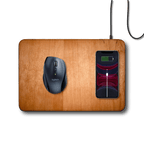 Oversize Wood Mousepad with 15 watt Wireless Fast Charger