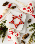 Embroidered Cross Ornament
