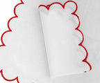 Linen Cloth Napkins - Scalloped