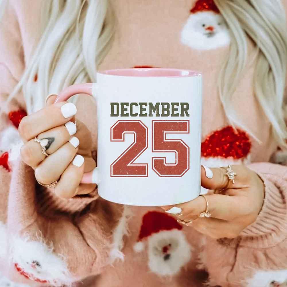 Retro Christmas Holiday Coffee Mug – Festive Vintage December 25