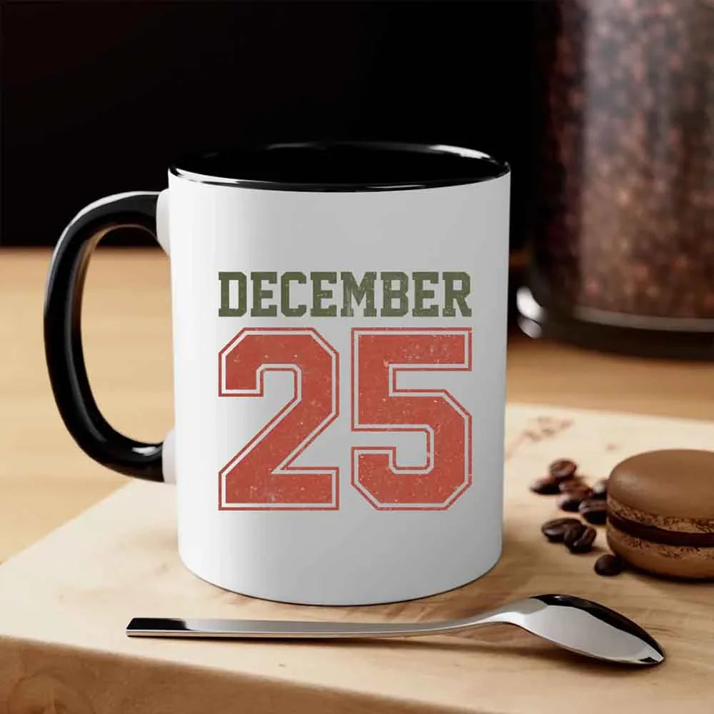 Retro Christmas Holiday Coffee Mug – Festive Vintage December 25