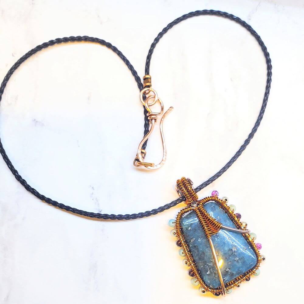 Reversible Copper Wire Wrapped Dancing Ballerina Pendant