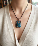 Reversible Copper Wire Wrapped Dancing Ballerina Pendant