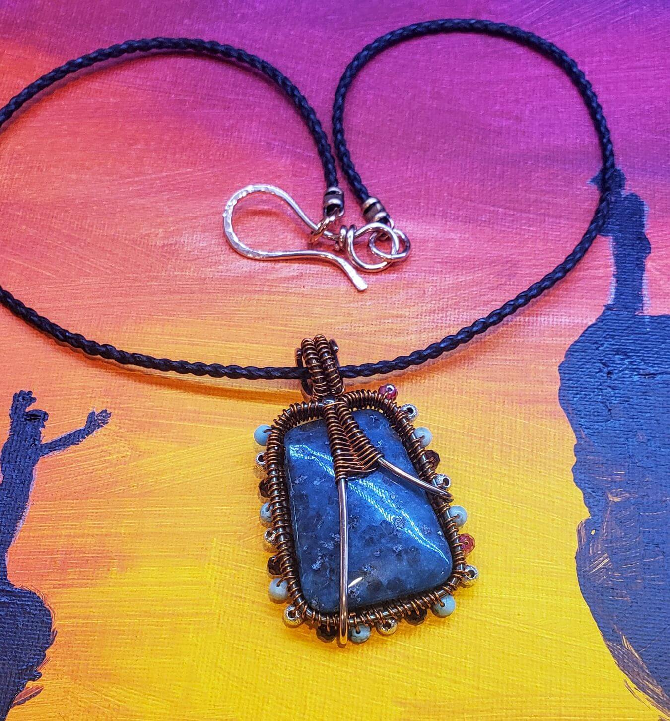 Reversible Copper Wire Wrapped Dancing Ballerina Pendant