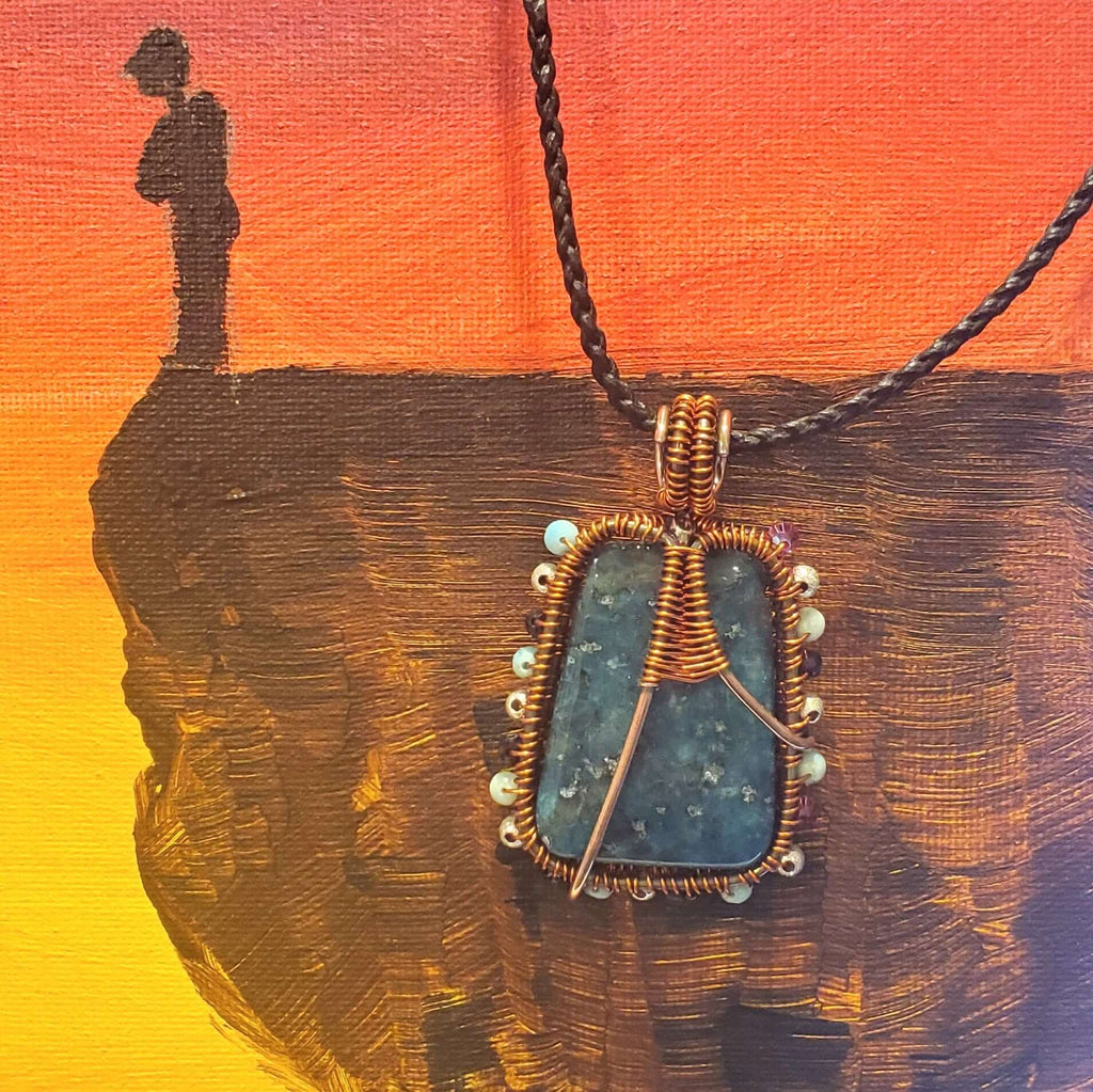 Reversible Copper Wire Wrapped Dancing Ballerina Pendant
