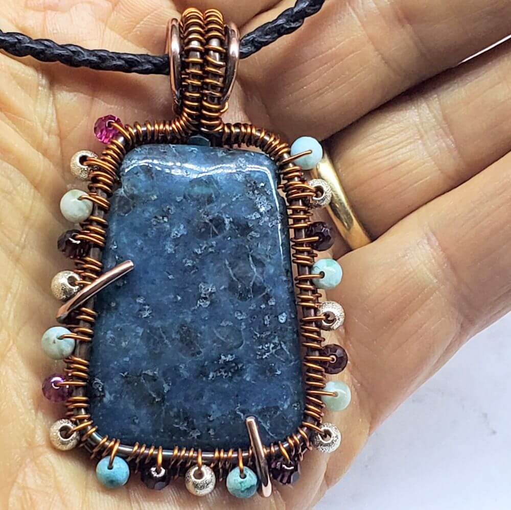Reversible Copper Wire Wrapped Dancing Ballerina Pendant