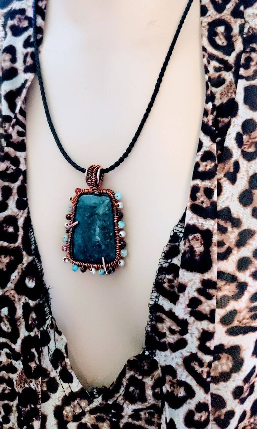 Reversible Copper Wire Wrapped Dancing Ballerina Pendant