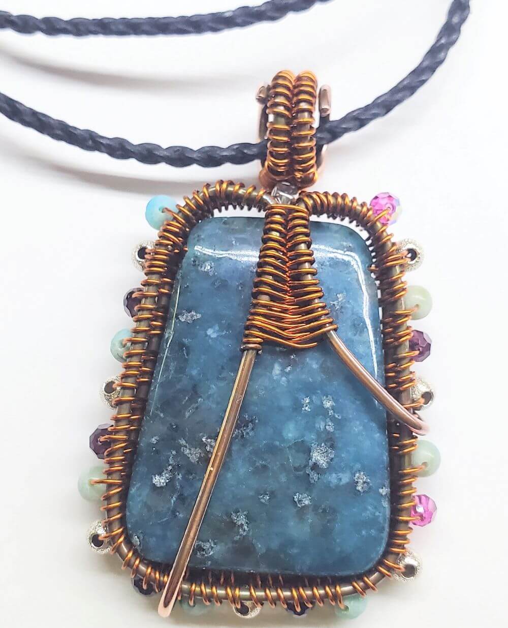 Reversible Copper Wire Wrapped Dancing Ballerina Pendant